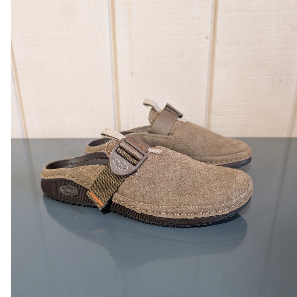 Chaco Paonia Clog Teak Suede Adjustable Strap Mules Womens 7